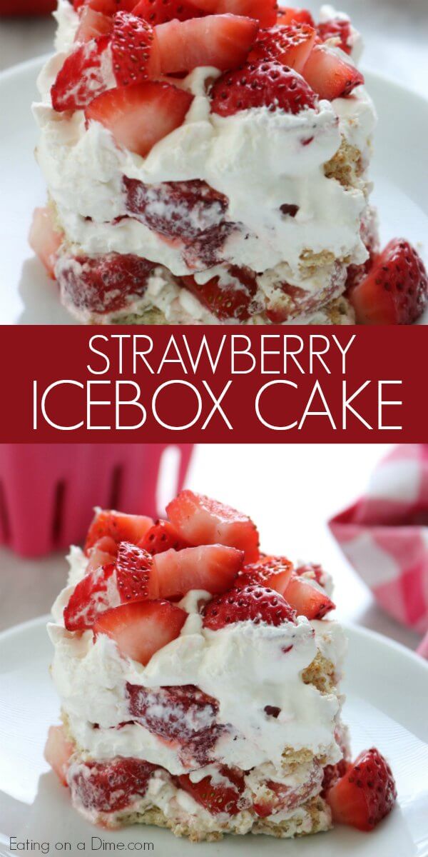 Make this Strawberry icebox cake with 3 ingredients!This Strawberry icebox cake recipe is so simple. No bake strawberry icebox cake is the perfect dessert. 