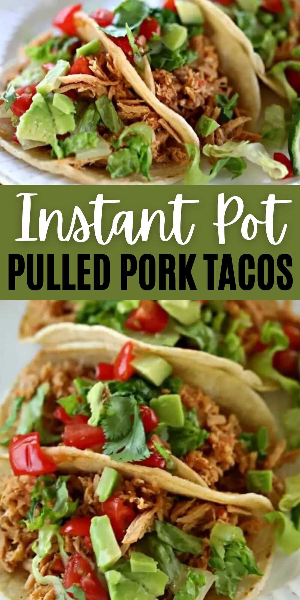 You only need 4 ingredients to make Instant pot pulled pork tacos recipe. Everyone will enjoy these Mexican pulled pork tacos. Try Pressure Cooker shredded pork tacos that are easy to make too! #eatingonadime #instantpotrecipes #tacorecipes #pressurecookerrecipes 
