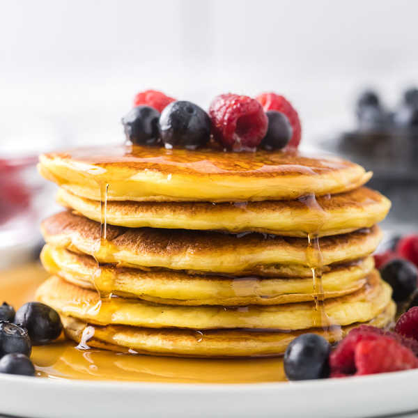 stack of pancakes on plate