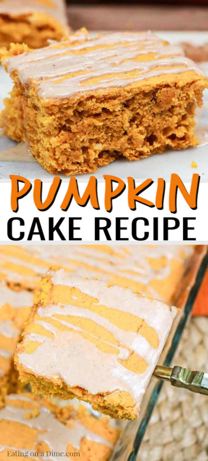 Easy Pumpkin Cake Recipe - Only 3 Ingredients in this Pumpkin Cake!