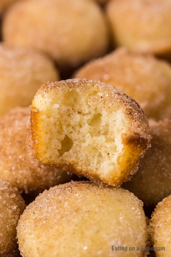 Close up image of mini donut muffins. 