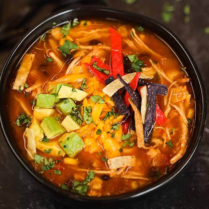 Crockpot chicken tortilla soup recipe (& VIDEO!) - Budget Friendly!