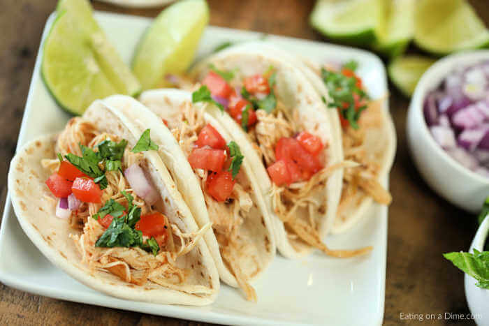 Crockpot Chicken Ranch Tacos Recipe - Only 4 Ingredients!