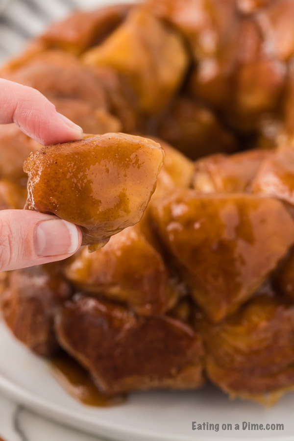 Close up image of a Monkey Bread on a plate. 