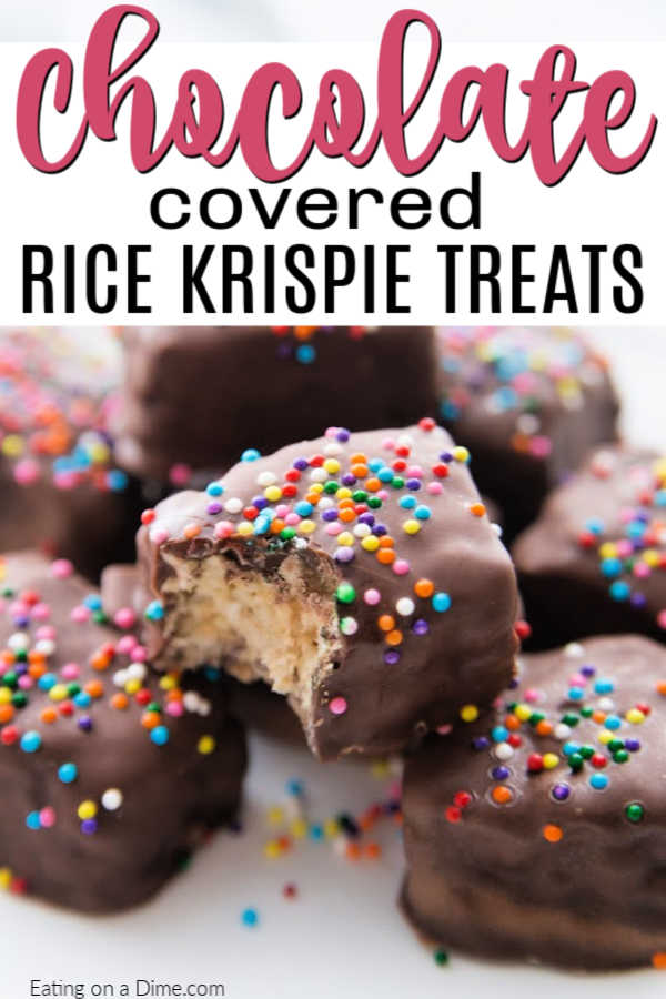 Chocolate Covered Rice Krispie Treats Recipe Chocolate Dipped Treats