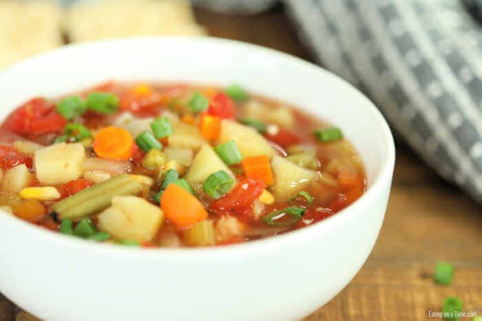 Slow Cooker Vegetable Soup Recipe - Easy Vegetable Soup Recipe