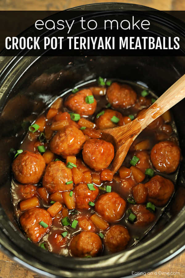 We have the perfect recipe for family dinner, game day and more. Slow Cooker Teriyaki Meatballs Recipe is sweet and savory and easy with just 4 ingredients.