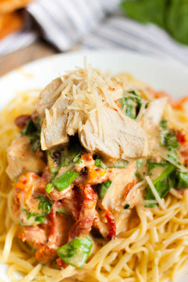 Crock Pot Creamy Tuscan Chicken is rich and creamy in every bite. With just a few ingredients, you can prepare Slow cooker Creamy Tuscan chicken recipe.