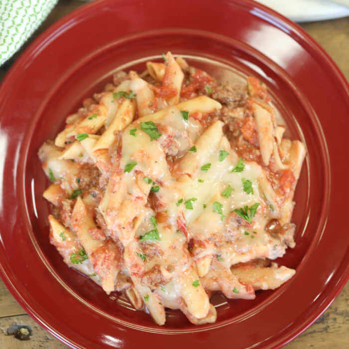 Instant pot baked ziti can be ready in under 10 minutes for a one pot meal your family will love.This meal is faster than take out and tastes better too. 