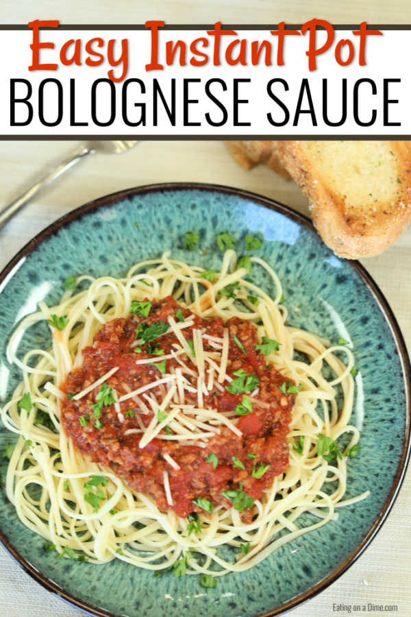 Enjoy Instant Pot Bolognese Sauce Recipe in minutes thanks to this easy recipe. Get dinner on the table in under 20 minutes for a hearty meal. 