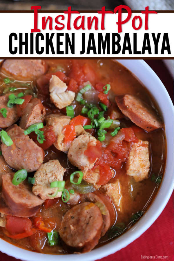Instant Pot Jambalaya can be ready in minutes for a dinner that everyone will love. It's packed with Cajun flavor and tasty meat for an amazing meal. 