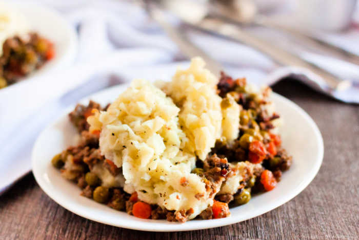 Shepherd's Pie on a white plate