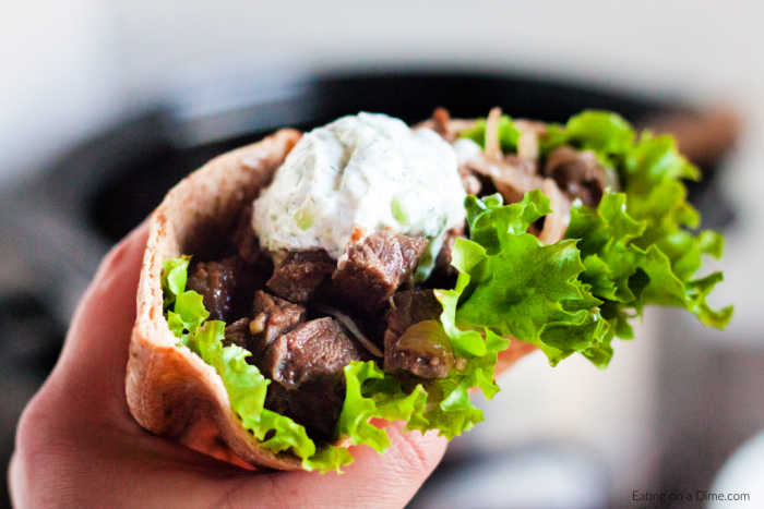 Beef Gyro in a hand