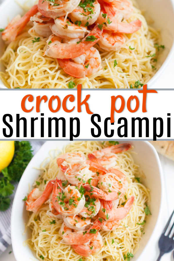 Crock Pot Shrimp Scampi Recipe is a simple and tasty recipe that can be prepared with little effort. Lemon, Parmesan cheese and more make this meal amazing.