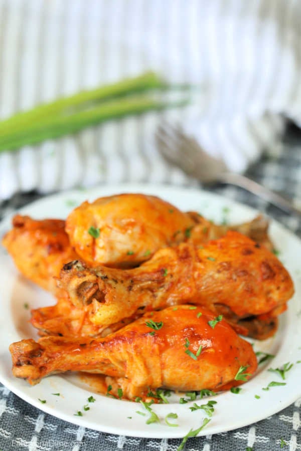Enjoy delicious buffalo chicken drumsticks any day of the week when you make easy Crock pot Buffalo Chicken Drumsticks Recipe. Packed with tons of flavor!