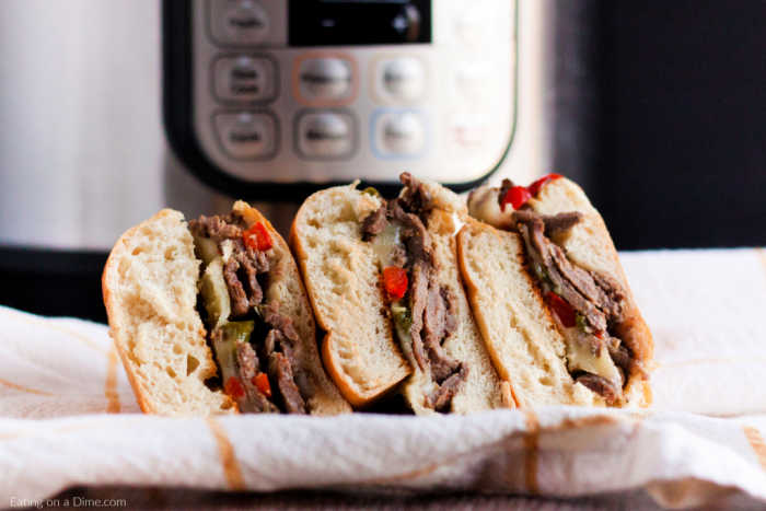 Pressure cooker Philly cheesesteaks.