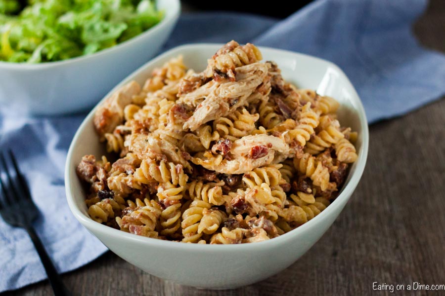 Everything you need for a tasty meal is in this Instant Pot Chicken Bacon Ranch Pasta Recipe. Tons of chicken, bacon and cheese combine for an amazing meal. 