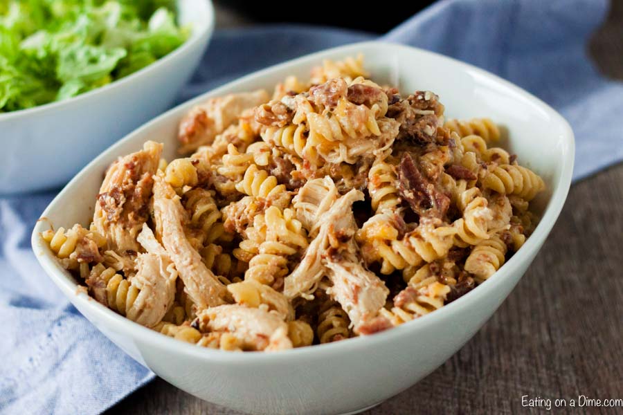 Everything you need for a tasty meal is in this Instant Pot Chicken Bacon Ranch Pasta Recipe. Tons of chicken, bacon and cheese combine for an amazing meal. 