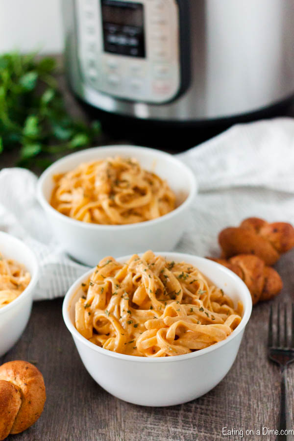 The entire family will love this simple instant pot buffalo chicken pasta recipe. Everything cooks in the pressure cooker so this is a great one pot meal. 