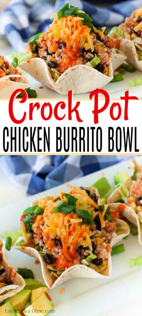 Slow Cooker Chicken Burrito Bowl Recipe - Crock Pot Simple Recipe