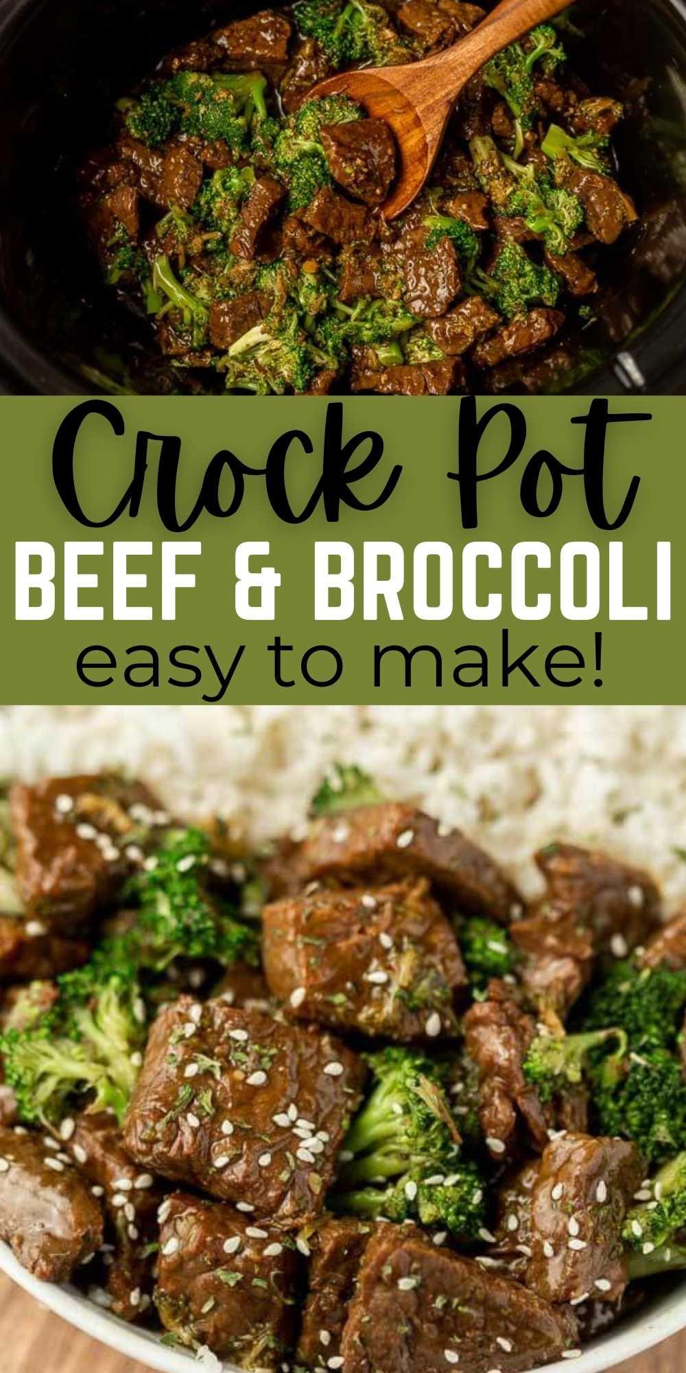 Beef and Broccoli Crock Pot Recipe is a great meal idea that is healthy and delicious. Let the crockpot do all the work for a weeknight meal. You will love this super easy slow cooker beef and broccoli stir fry recipe. #eatingonadime #crockpotrecipes #slowcookerrecipes #beefrecipes #asianrecipes 
