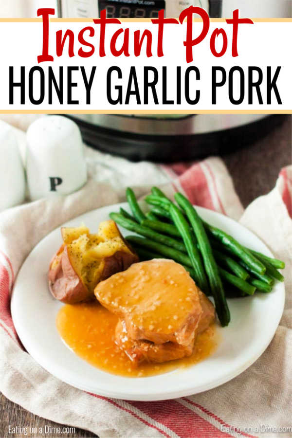 Get dinner on the table fast with this easy Instant Pot Honey Garlic Pork Chops recipe. The pork chops are delicious with the best honey garlic marinade.