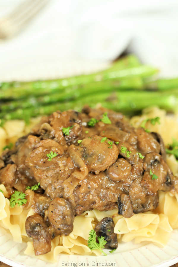 Crockpot Salisbury Steak is an easy slow cooker meal perfect to feed a hungry family. Tender beef and gravy make this a delicious recipe sure to be a hit.