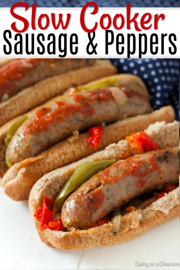 Try this simple and quick crock pot sausage and peppers recipe. Everyone loves this slow cooker Italian sausage recipe and it's so easy to make! 