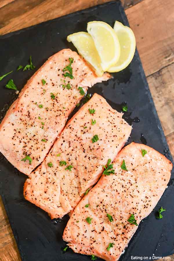 I love my air fryer! I hope you try this simple and quick air fryer salmon recipe. It only requires 7 ingredients and cook in 7 minutes! 