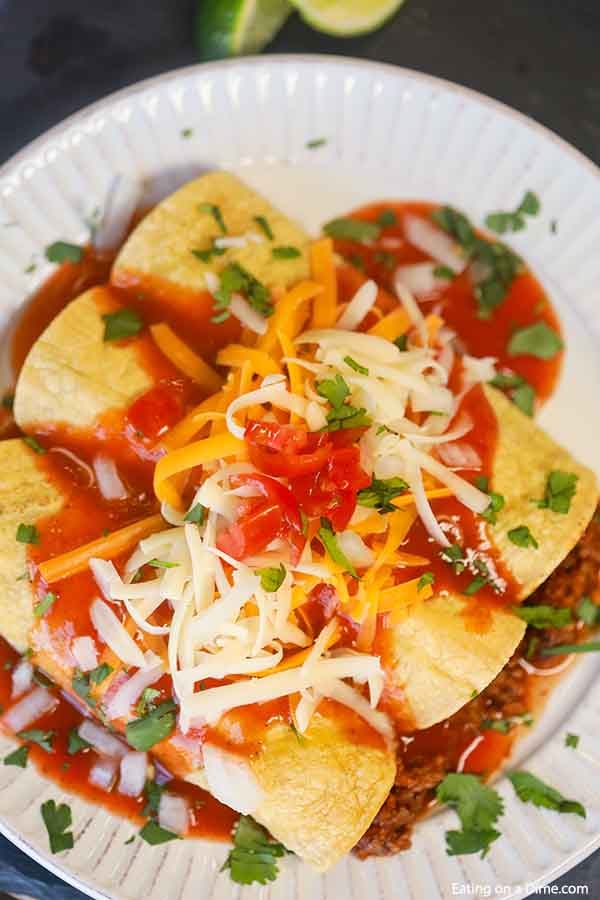 Easy Ground Beef Enchiladas Recipe - beef enchilada casserole