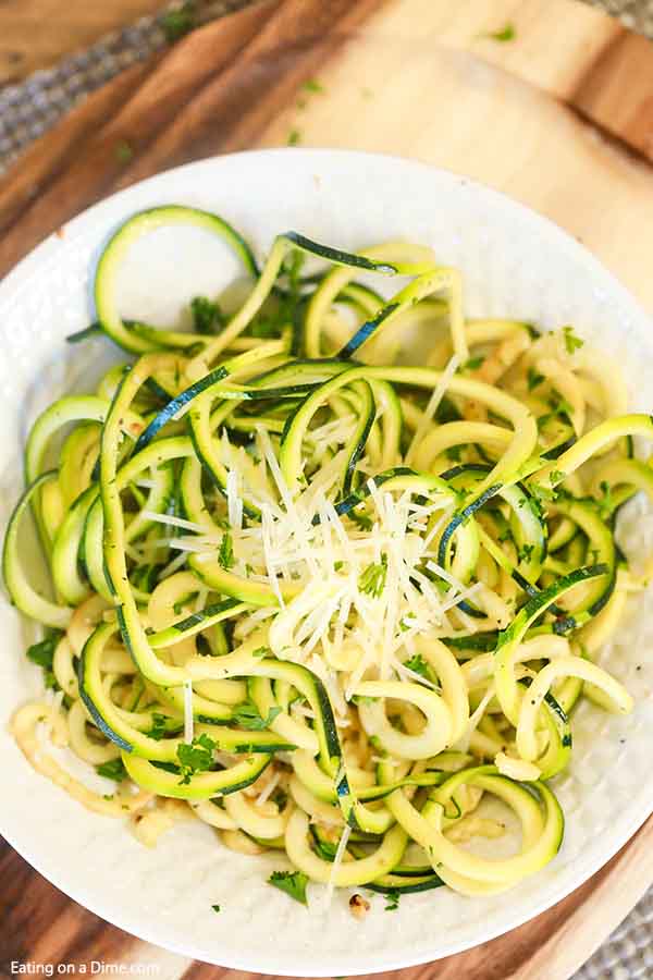 If you're looking for a healthy but yummy side dish, try Zucchini Noodles Recipe. Not only is this a tasty option, it is so easy to make this zoodle recipe.