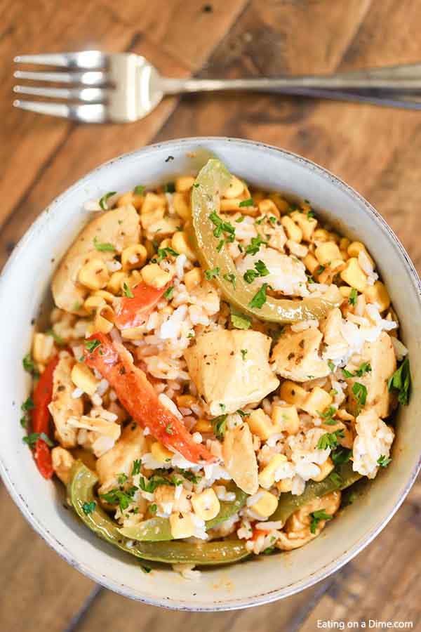 Enjoy all the flavors of chicken curry when you make this Chicken Curry Rice Bowl. Toss everything into the slow cooker and come home to a great dinner.