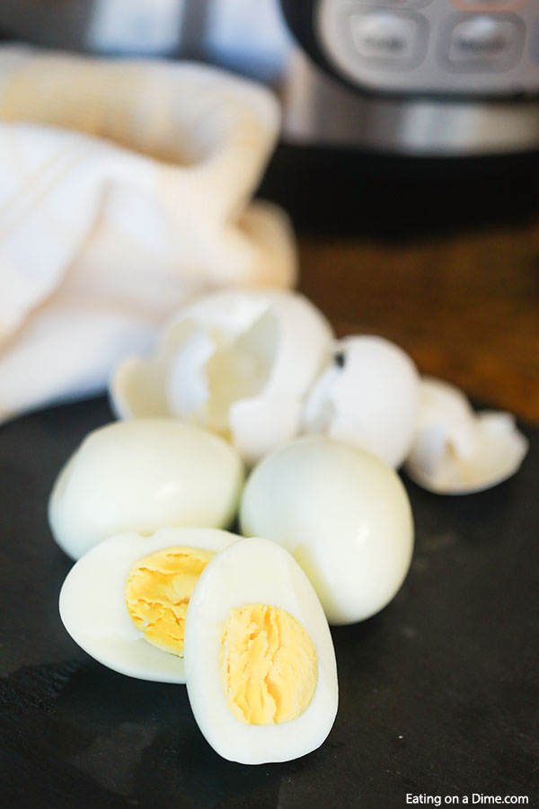 Instant Pot Hard Boiled Eggs are so easy and you can do a bunch at once. This is so convenient for meal planning and makes the entire week a breeze.