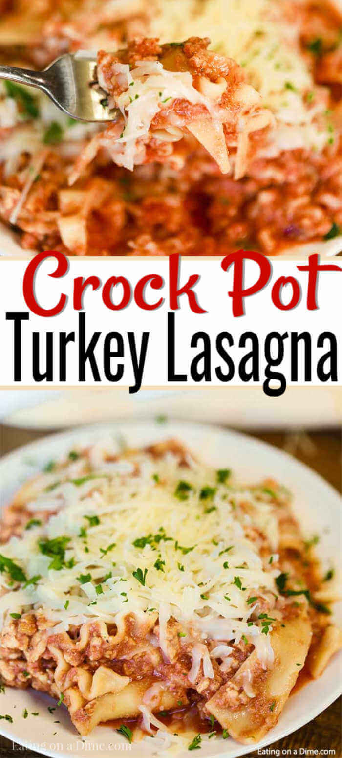 Make lasagna the easy way when you make this amazing Crock Pot Ground Turkey Lasagna Recipe. The crockpot does all the work so you can enjoy a tasty dinner.