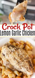 Slow Cooker Lemon Garlic Chicken Recipe -Crockpot lemon garlic chicken