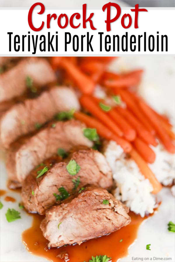 Make this easy Crock Pot Teriyaki Pork Tenderloin Recipe that is perfect for family dinner but tasty enough for company. Everyone will love this recipe.