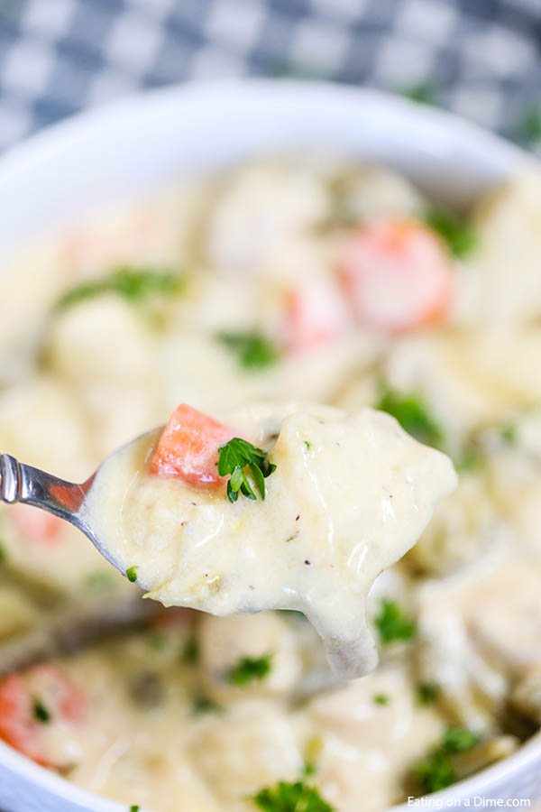 Slow Cooker Creamy Chicken Stew Recipe comes together with little effort for a delicious stew dinner. Each bite is creamy and the best comfort food. 
