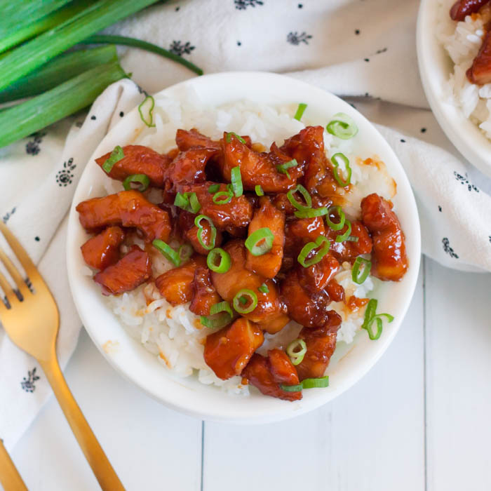 Crock Pot Bourbon Chicken Recipe is slow cooked to perfection with a tasty bourbon sauce. Everyone will love this sweet and savory chicken. 
