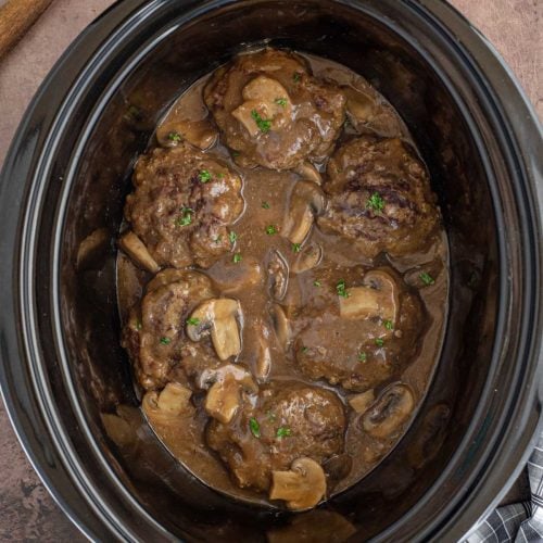 Slow Cooker Meals are my go-to when the cooler weather gets here!! #sa, Salisbury Steak