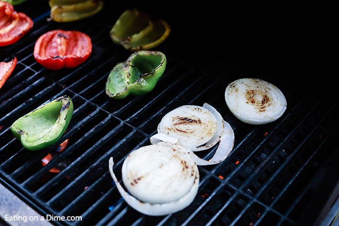 Everything is maded on the grill for these quick and easy grilled chicken fajitas with peppers and onions made with fajita seasonings. 