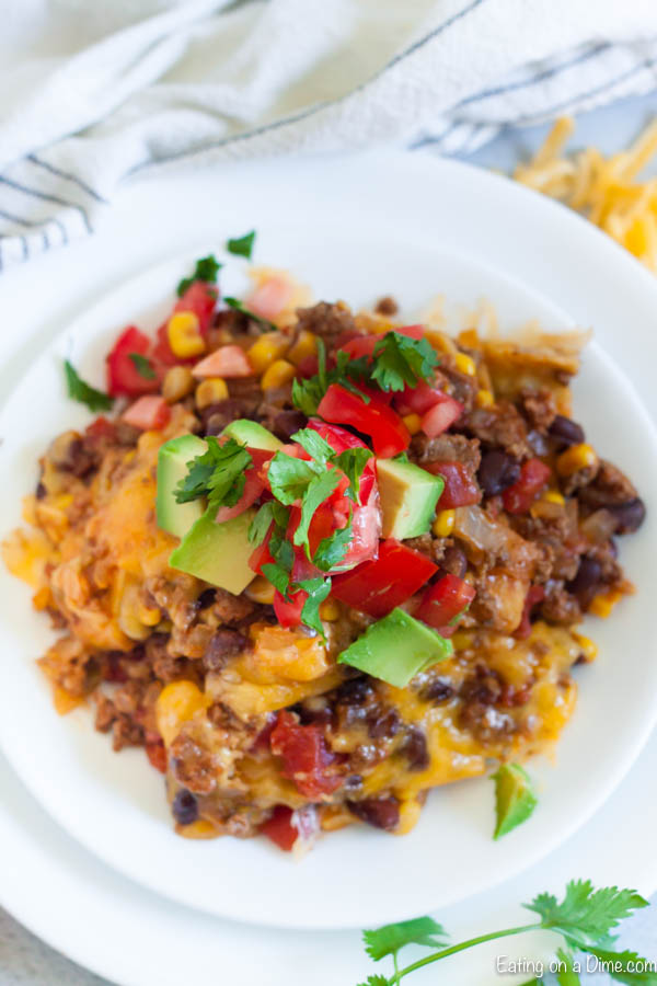 Crock Pot Mexican Casserole Recipe is the perfect meal to feed your family. Each bite is so cheesy and delicious and the entire meal is so easy to prepare.