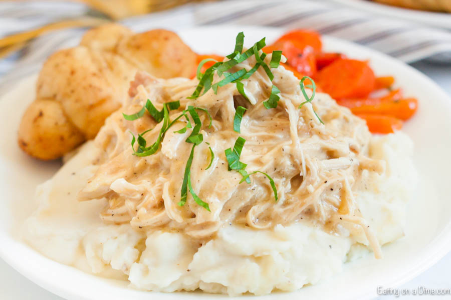 Crockpot Chicken and Gravy Recipe is the best comfort food. Tons of tender chicken and gravy make an amazing dinner while being so easy to prepare.