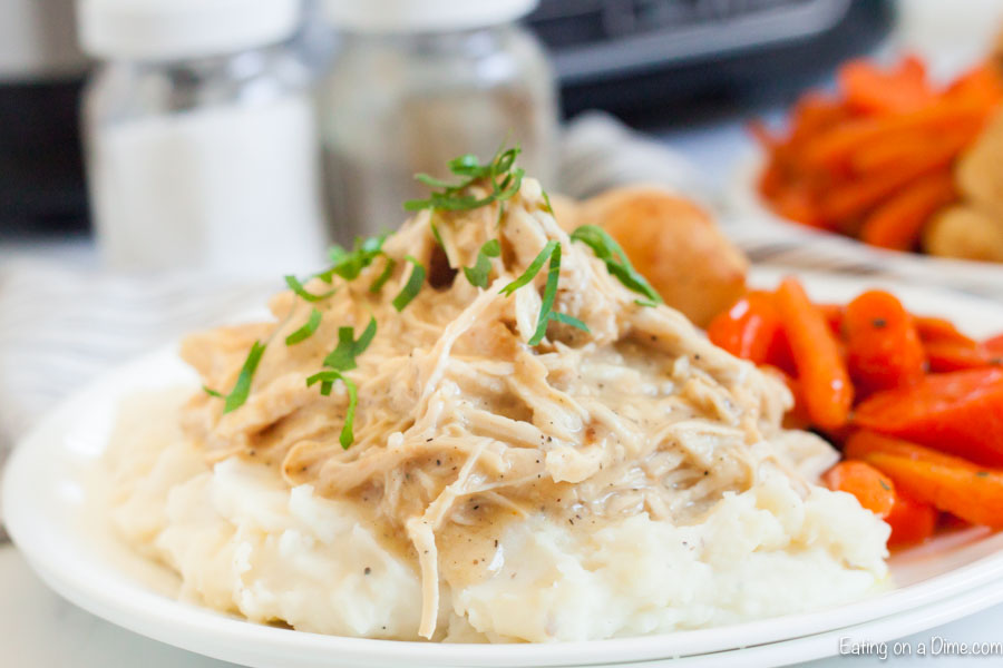 Crockpot Chicken and Gravy Recipe is the best comfort food. Tons of tender chicken and gravy make an amazing dinner while being so easy to prepare.