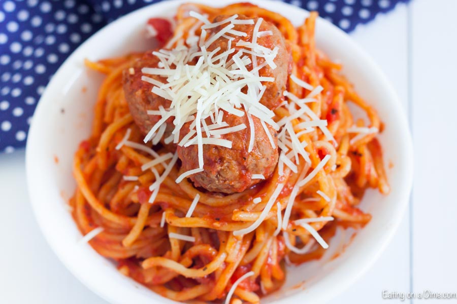 Spaghetti is even easier thanks to Crockpot spaghetti and meatballs recipe. This is the perfect meal that takes little effort to get dinner on the table.