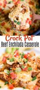 Crock Pot Shredded Beef Enchilada Casserole (and VIDEO)