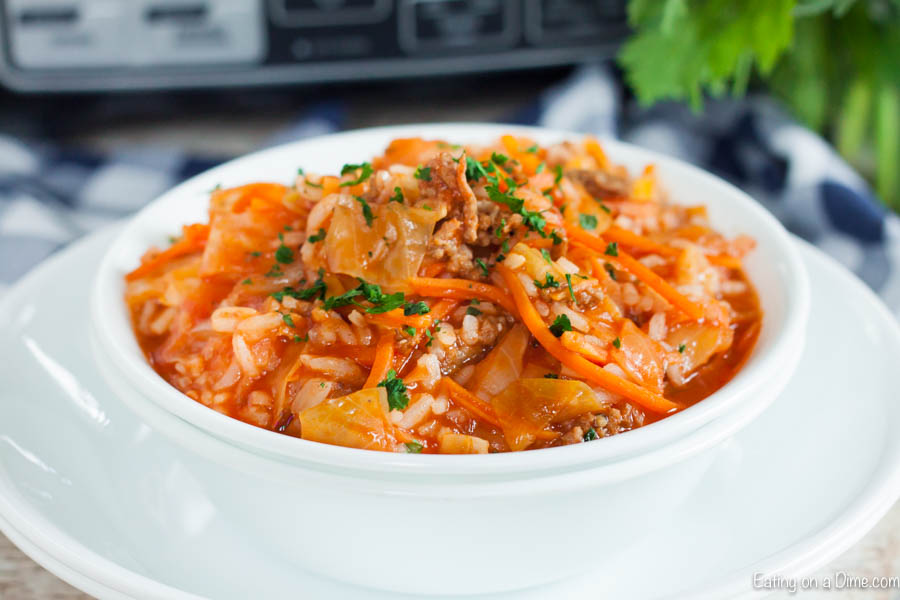 Our family loves Crockpot Cabbage Roll Soup Recipe and it has everything you need for a great meal. You will love this one pot meal that is so easy to make.