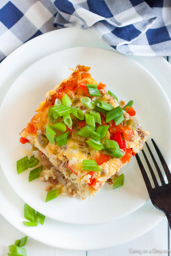 Try this easy CrockPot Breakfast Casserole Recipe for a delicious breakfast idea. This is perfect for holidays but easy enough for busy school mornings.