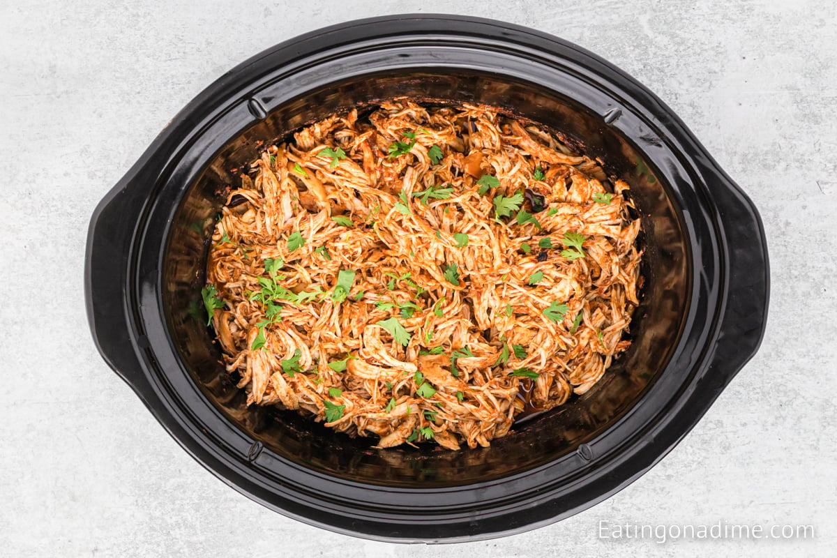 Chipotle Shredded Chicken in a crock pot
