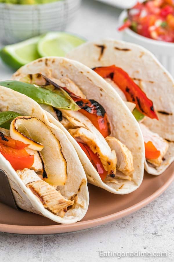 Grilled Chicken Fajitas on a plate