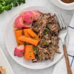 shredded beef and vegetables.